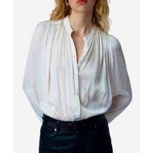 Zadig & Voltaire Tchin Satin Blouse White Judo M
